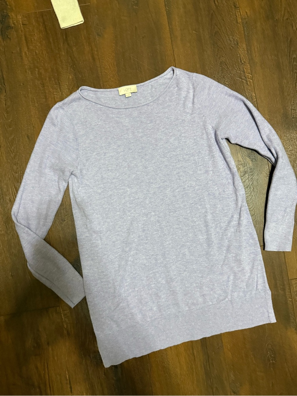 LOFT Light Lavender Crewneck Sweater - Women's Long Sleeve Knit